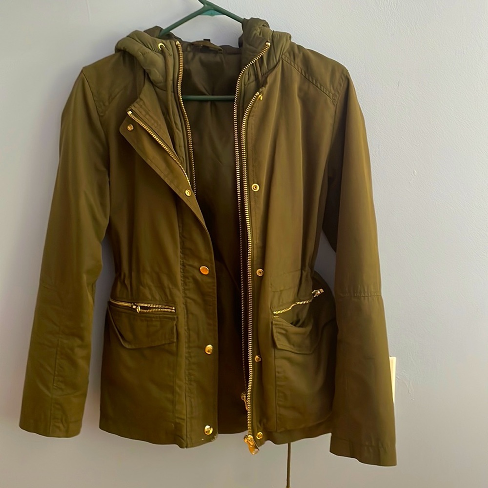 TopShop green winter jacket with hood